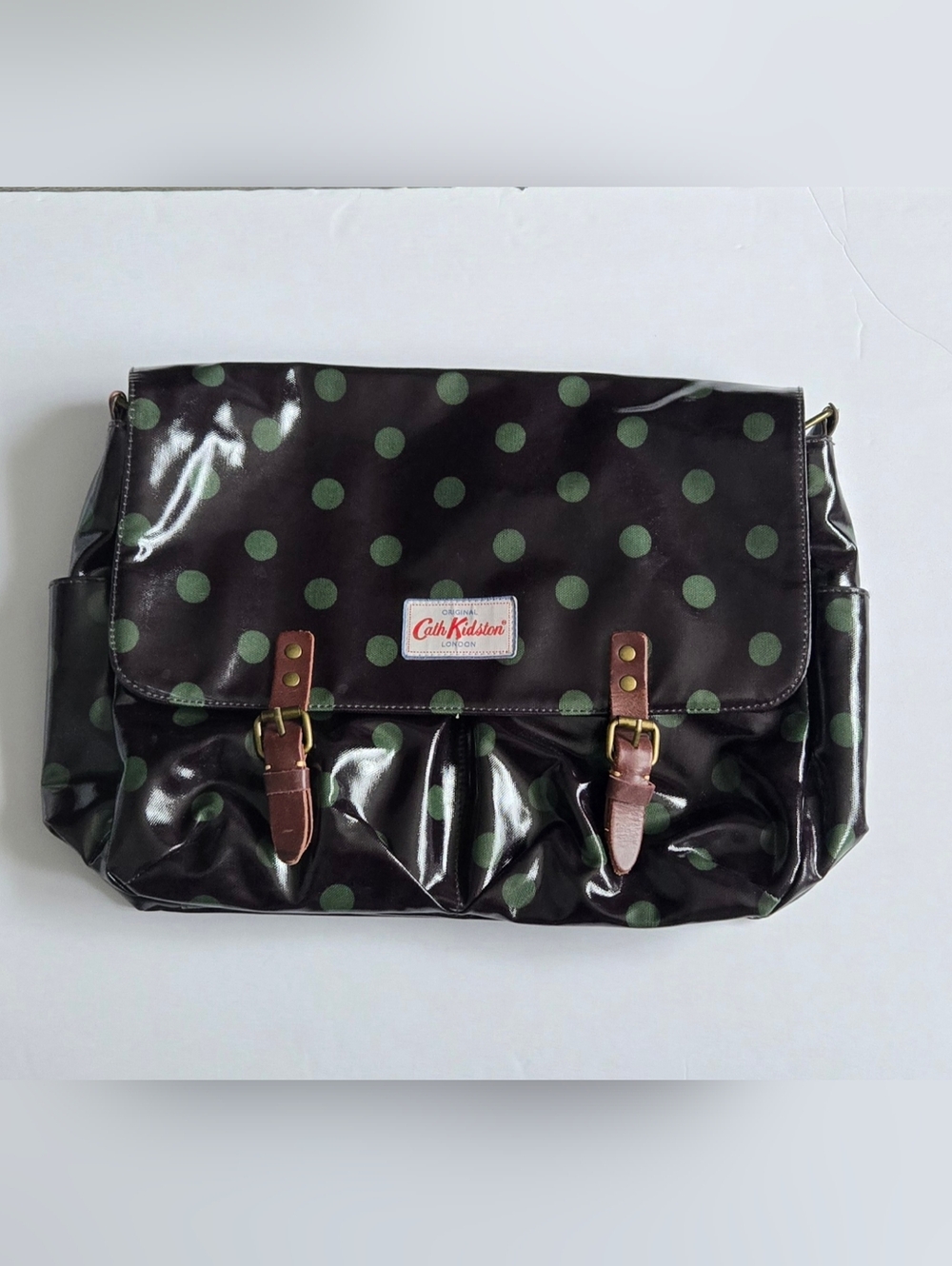 Cath Kidston Green Polka Dot Women  Satchel Bag